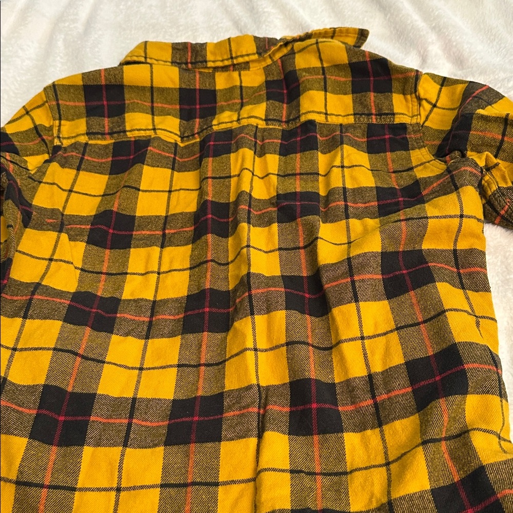 St. John's Bay Mustard and Black Plaid Women’s Shirt - Picture 4 of 4
